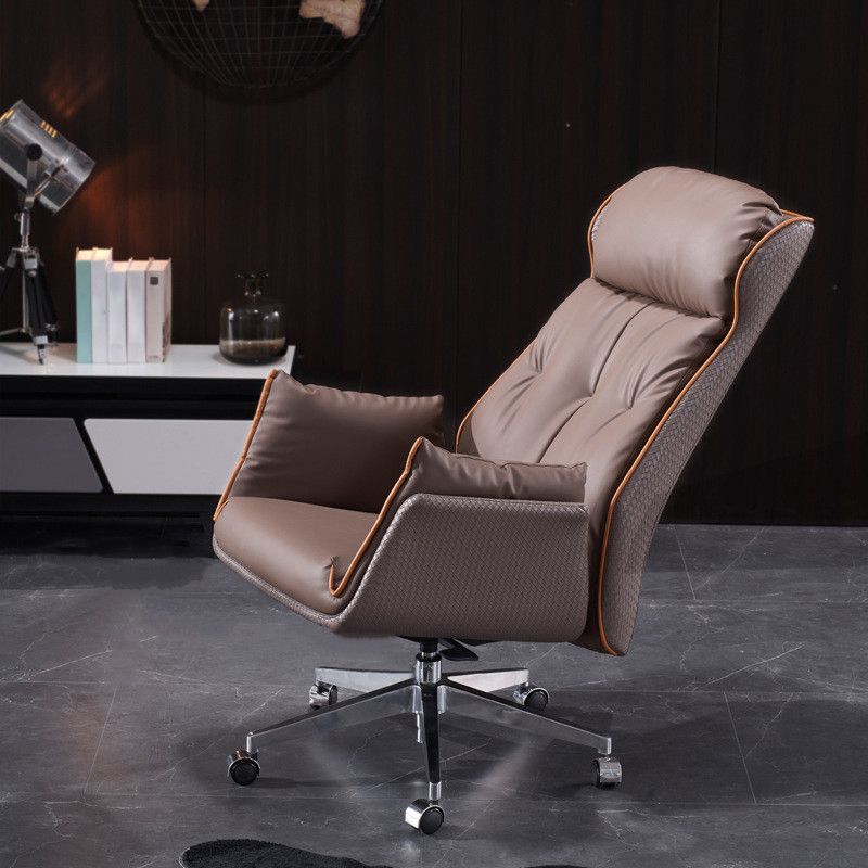 Modern Leather Managers Chair Brown Executive Chair for Office