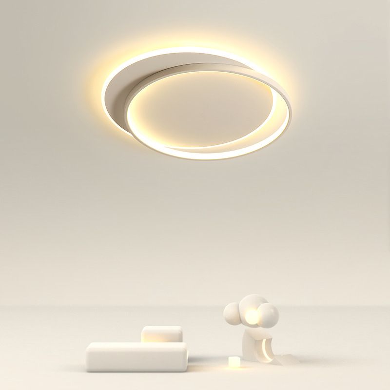 Modern LED Ceiling Light Simple Ceiling Mount Light with Silica Gel Shade for Bedroom