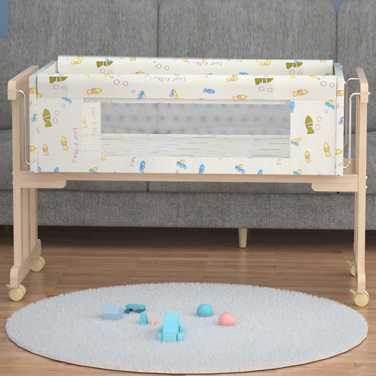 Solid Wood Changing Table Rocking and Movable Baby Changing Table