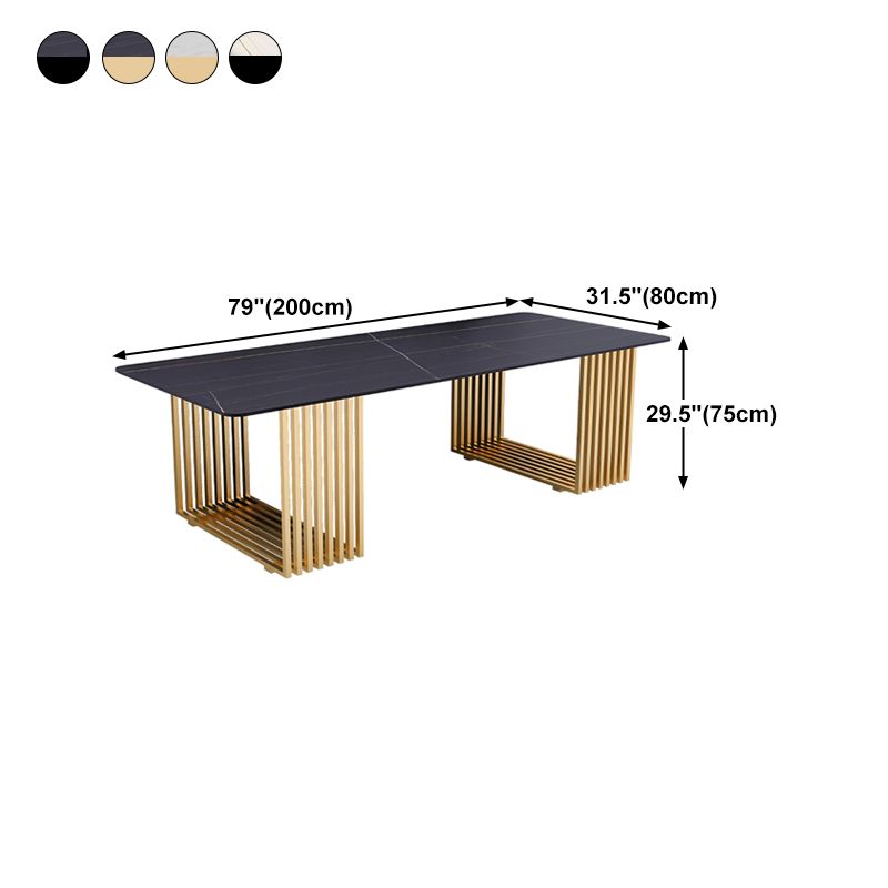 Curved Meeting Table Office Artificial Marble Luxury Writing Desk