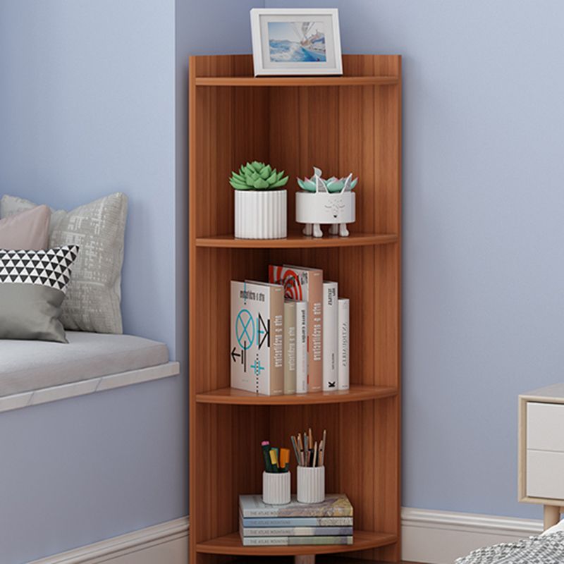 Engineered Wood Shelf Bookcase Closed Back Vertical Bookshelf Modern