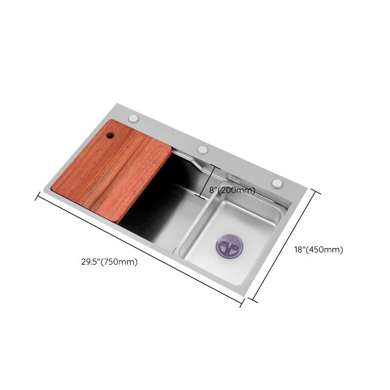 Stainless Steel Kitchen Sink Contemporary Kitchen Sink with Drain Assembly