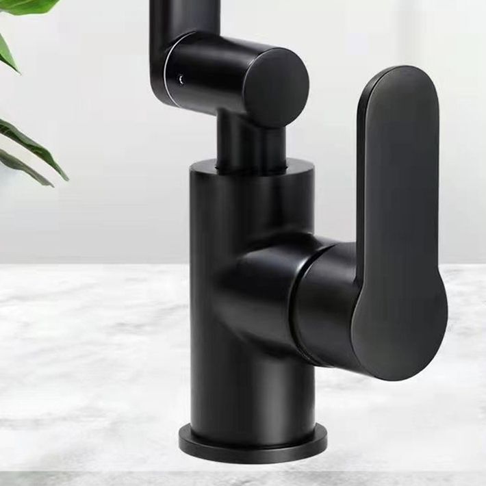 Modern Vessel Sink Faucet Stainless Steel Lever Handles Swivel Spout Vessel Faucet