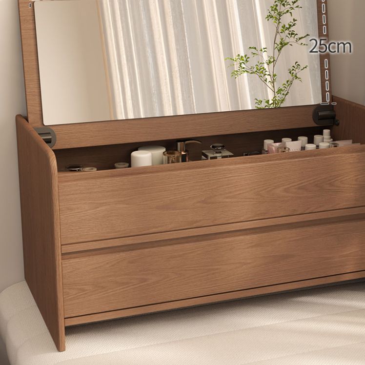 Solid Wood Scandinavian With Drawer Mirror Bedroom Make-up Vanity