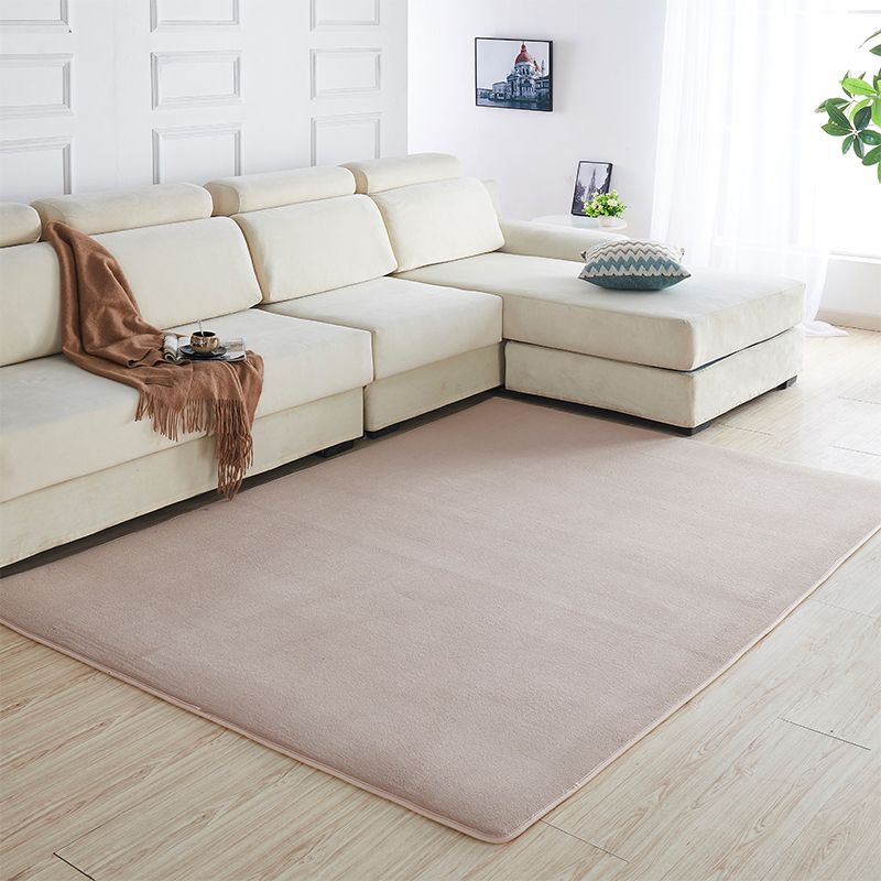 Alfombra de alfombra moderna de color rosa Área de poliéster alfombra de alfombra resistente a las manchas para decoración del hogar