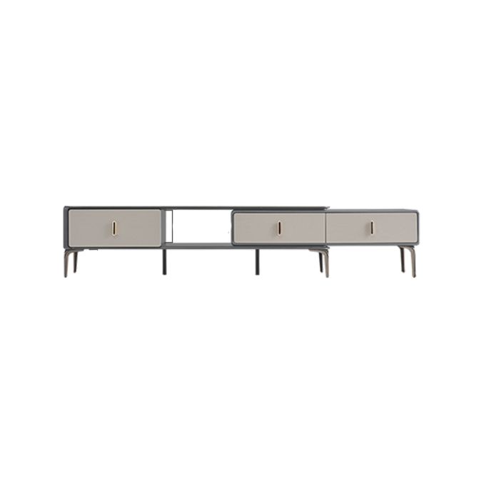 Contemporary TV Stand Console Stone Media Console with 3 Drawers