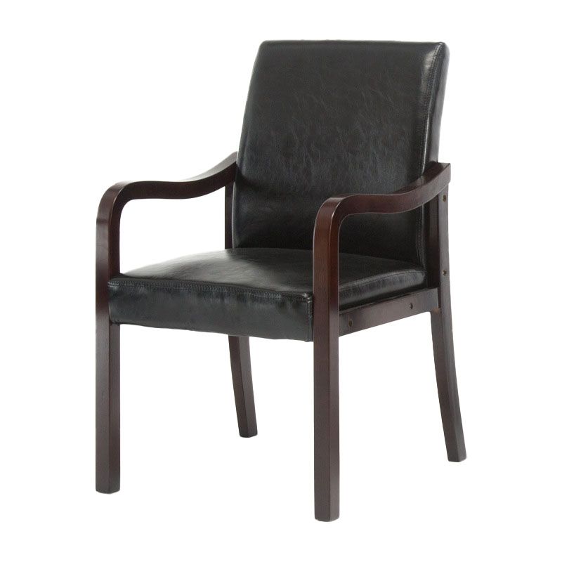 Farmhouse Upholstered Home Arm Chair Solid Back Matte Finish Dining Chair