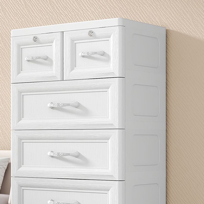 Contemporary Baby Dresser Plastic Kids Furniture for Bedroom