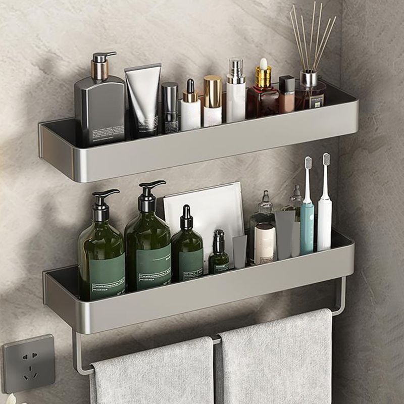 Minimalist Matte Metal Bathroom Accessory Set Modern Bath Shelf