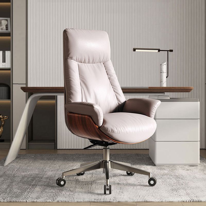 Modern Slide Office Chair Armless Leather Adjustable Seat Height Chair with Wheels