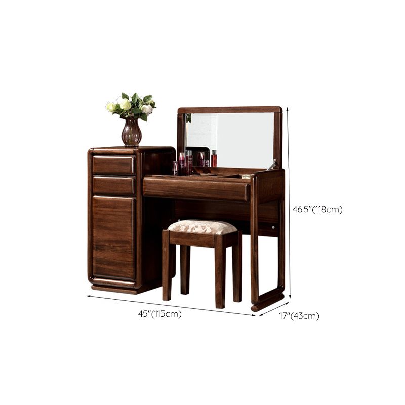 Traditions With 3 Drawers Bedroom Mirror Solid Wood Vanity Dressing Table