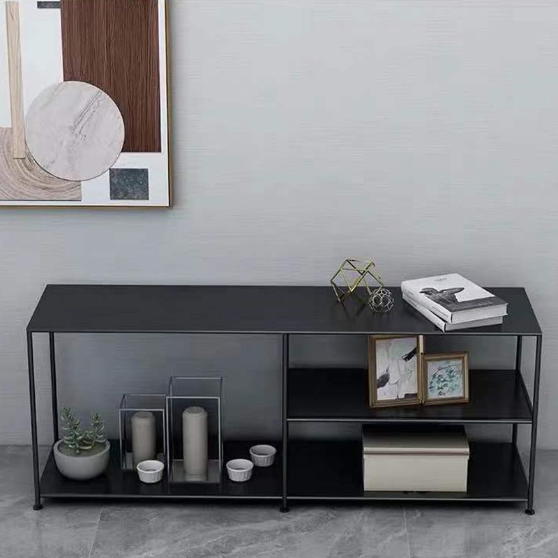 Industrial Metal TV Media Stand Open Shelving TV Stand Console