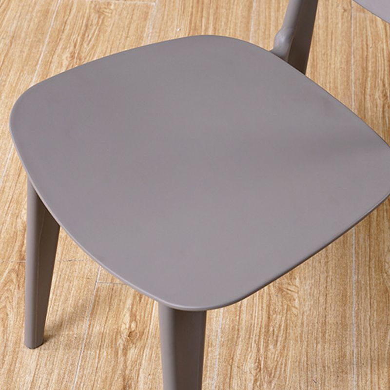 Modern Style Side Chair Plastic Open Back Dining Side Chair for Indoor