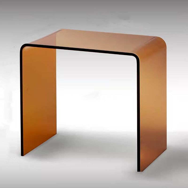 Acrylic Living Room Side Table Modern Rectangular Sled End Table