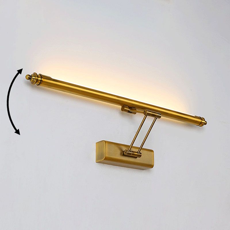 Luz de pared LED lineal lineal de acero inoxidable en una lámpara de pared de plástico de plástico de simplicidad moderna para el baño