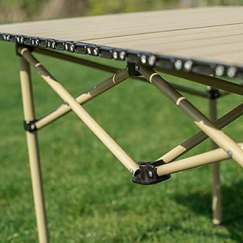 Metal Contemporary Camping Table 19.7" Tall Rectangle Camping Table