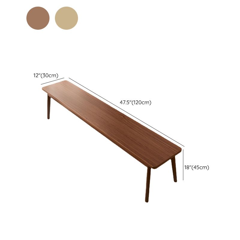 Contemporary Engineered Wood Bench Rectangle Seating Bench with Legs