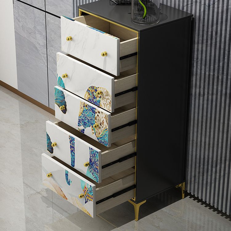 Modern Style Dresser Vertical Wood Storage Chest with 3 / 4 Drawers