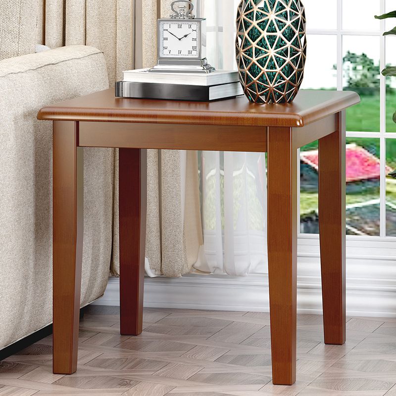 Square/round Coffee Table with Solid Wood Base with 4 Legs Cocktail Table