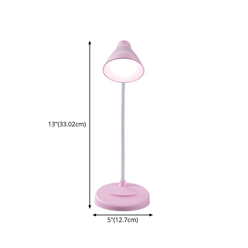 Étude LED conique Lumière Macaron Plastique Kids Room Touch Control Table Light