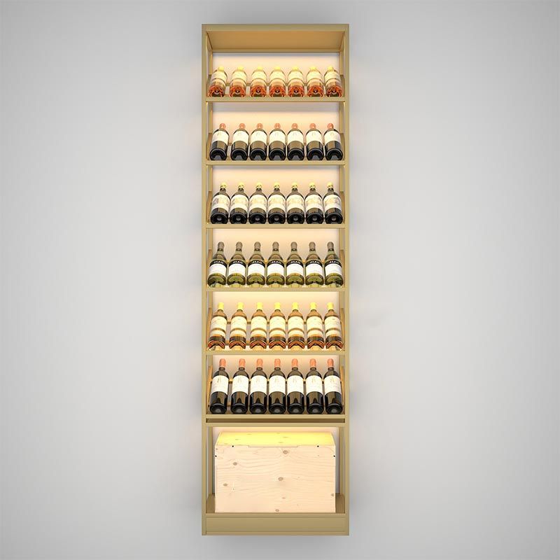 Luxe Metal Wine Rack Kit Freestanding Wine Holder Rack with Shelf