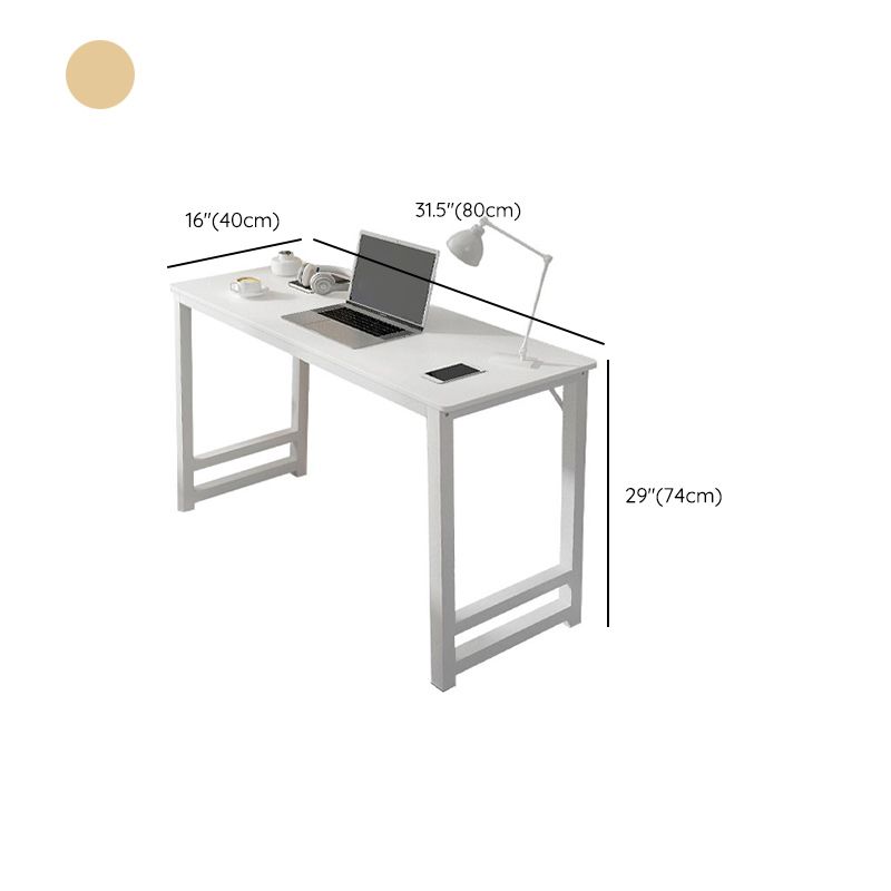 Modern Writing Desk Antique Finish Wooden Computer Desk with Metal Legs