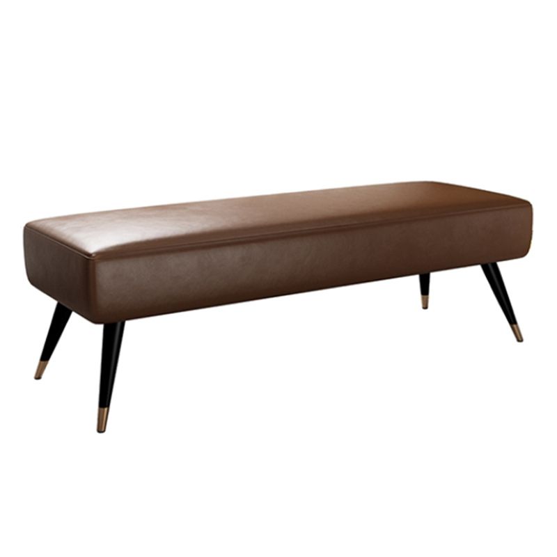 16.5 Inch Wide Glam Metal Seating Bench Cushioned Entryway Bench