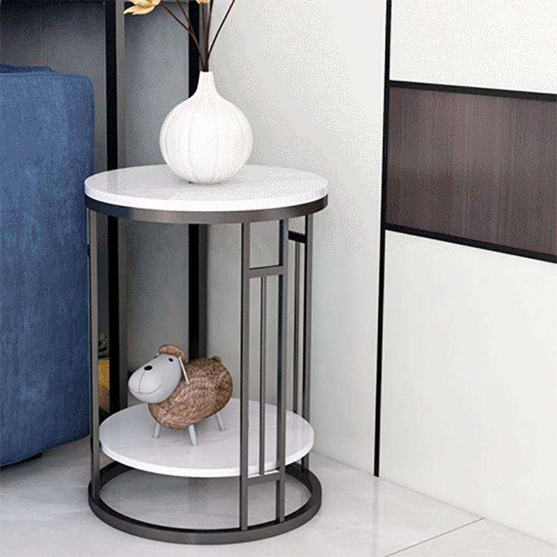 Open Storage Bed Nightstand Glam Bedside Cabinet for Bedroom