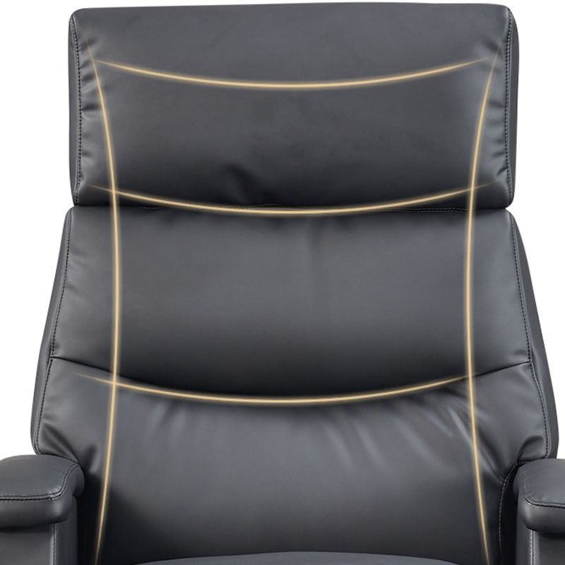 Modern Armless Office Chair Leather No Distressing Ergonomic Desk Chair