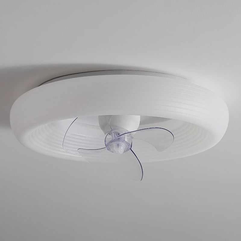 Modern White Single Ceiling Fan Lamp LED Ceiling Fan Light with Acrylic