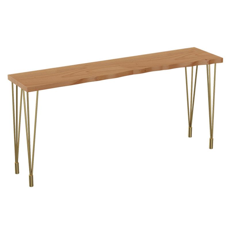 Nordic Glam Style Wooden Table Dining Bar Counter Table for Kitchen