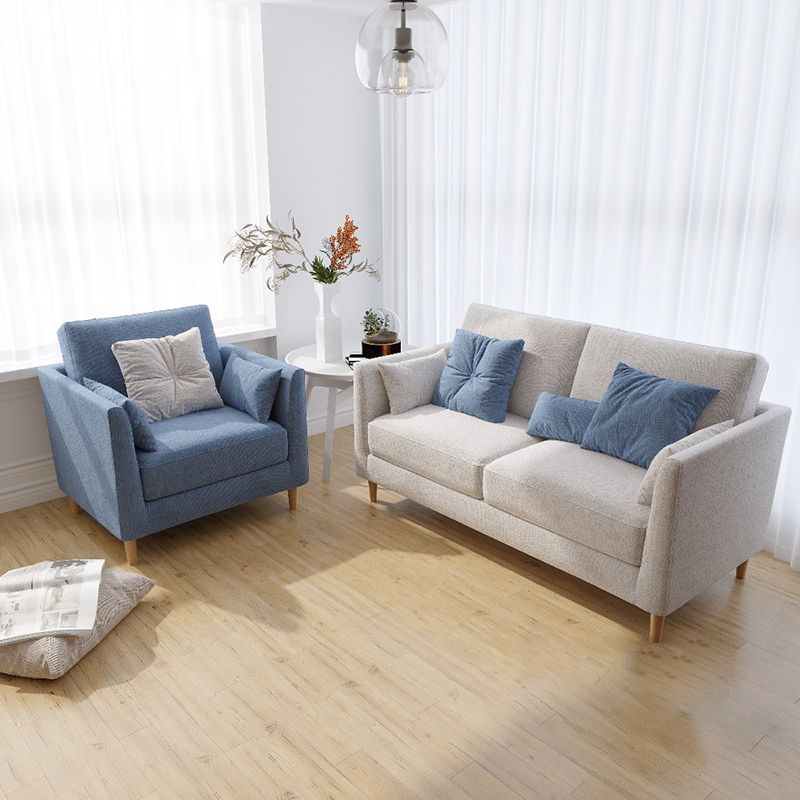 Contemporary Cushions Standard Square Arm Living Room 3-seater Sofa