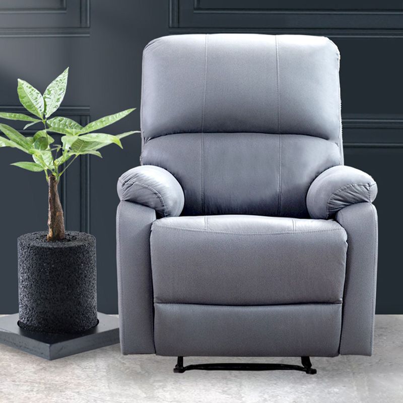 Modern Bonded Leather Standard Recliner with Extended Footrest