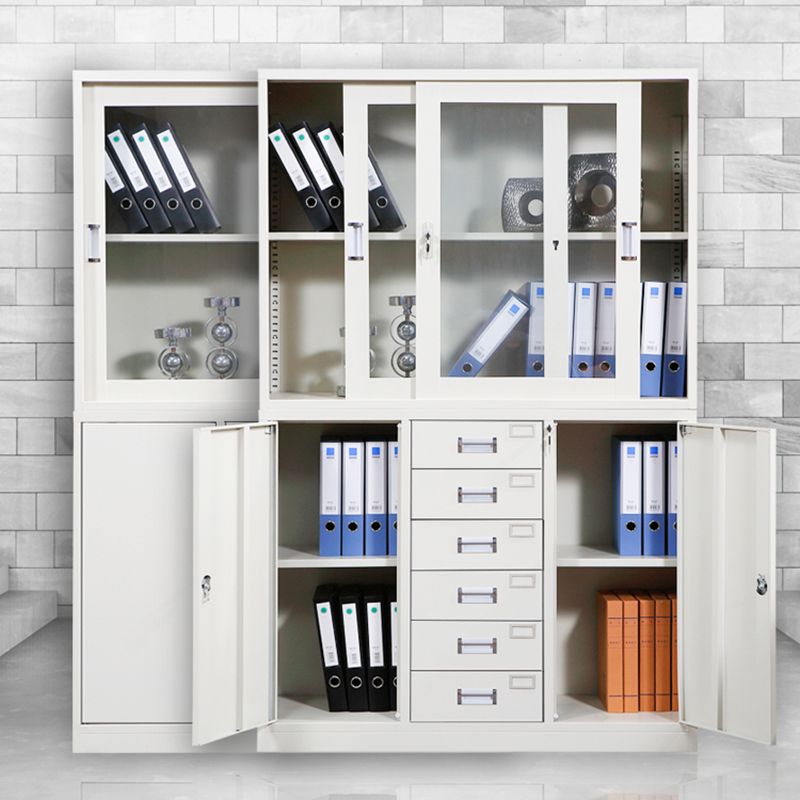 Glass File Cabinet Contemporary Storage Shelves Locking File Cabinet