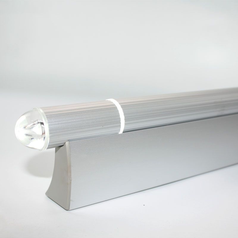 Lámpara de montaje de pared de aluminio plateado apliques de luz de pared de tocador contemporáneo para el baño