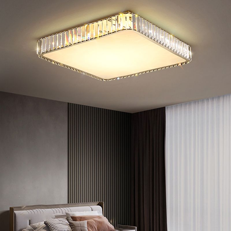 Contemporary Flush Light Crystal LED Ceiling Lighting for Bedroom