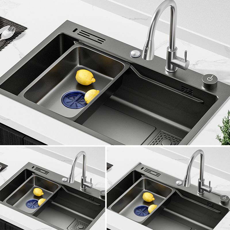 Contemporary Style Kitchen Sink Set Stainless Steel Corrosion Resistant Kitchen Sink Set