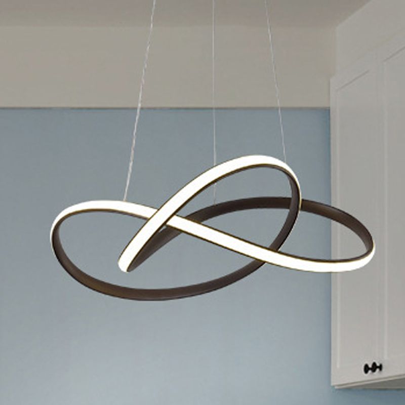 Twisted Hanging Light Kit Modern Style Metal 1 Light Hanging Ceiling Lights