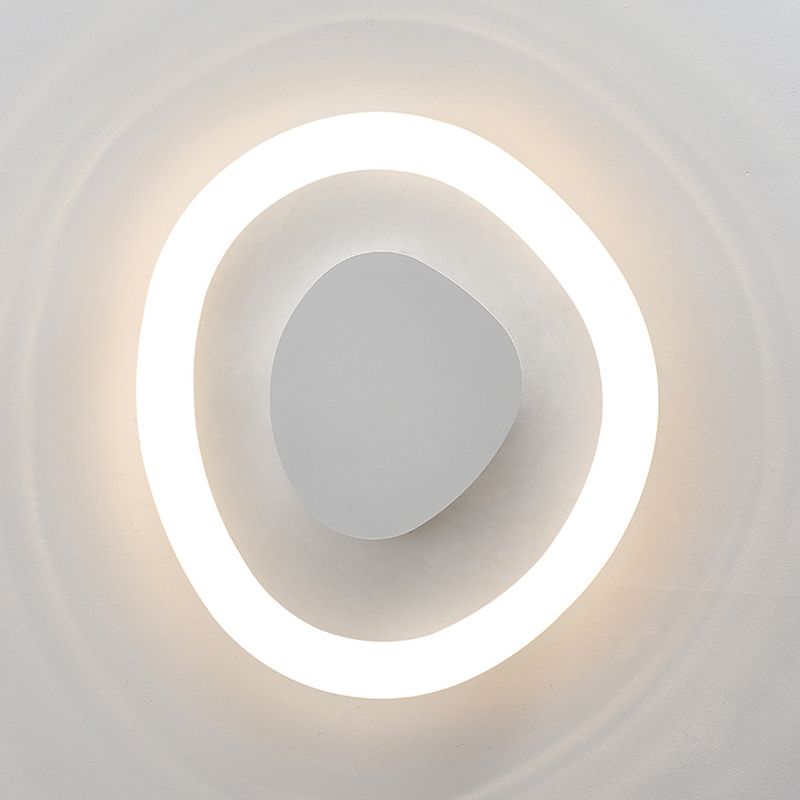 Single White Flush Mount Lighting Unique Acrylic Ceiling Light for Bedroom