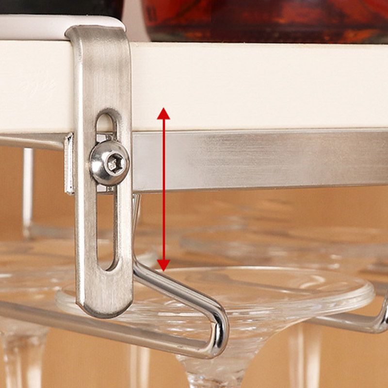 Contemporary Hanging Glass Rack Stainless Steel Glass Rack for Kitchen