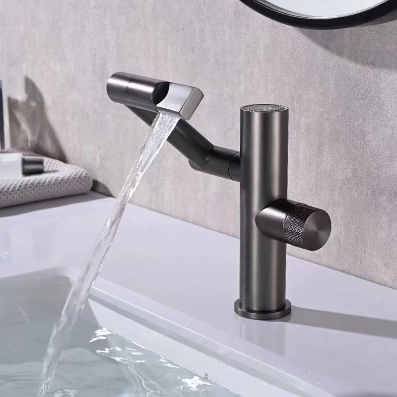 Modern Vessel Sink Faucet Solid Color Copper Centerset Lavatory Faucet for Bathroom