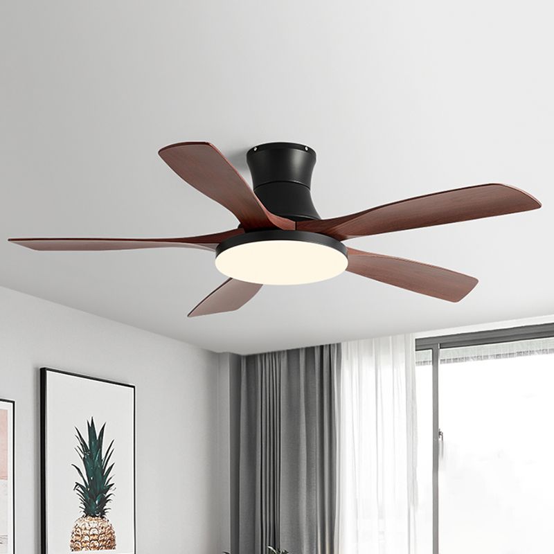 Fan Shape Metal Ceiling Fan Modern Style 1-Light Ceiling Mount Fans Fixture