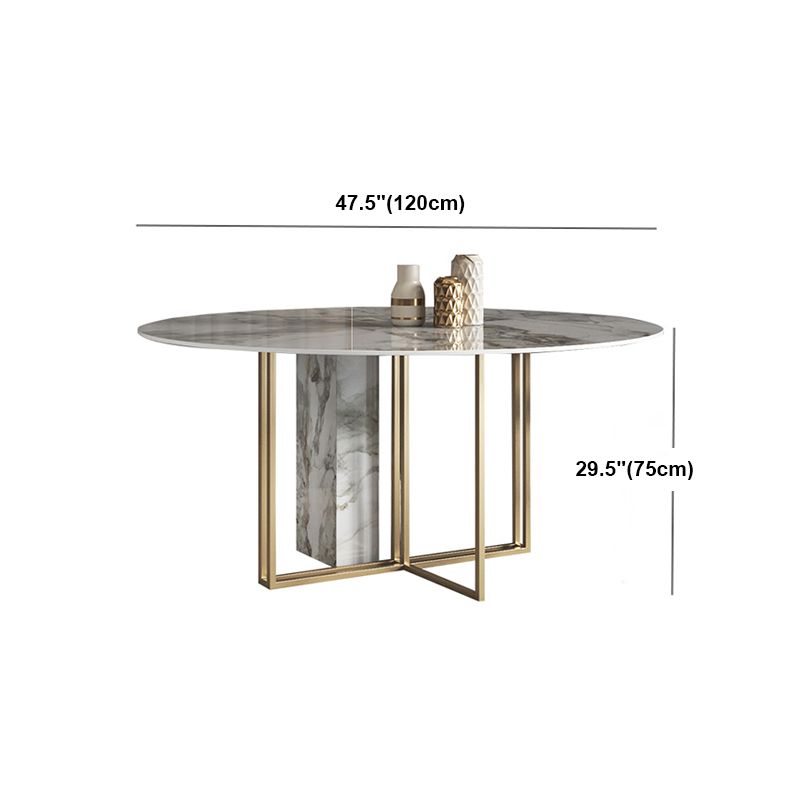 Glam 1/3/4/5/7 Pieces Dinette Set with Sintered Stone Top Round Dining Table Set