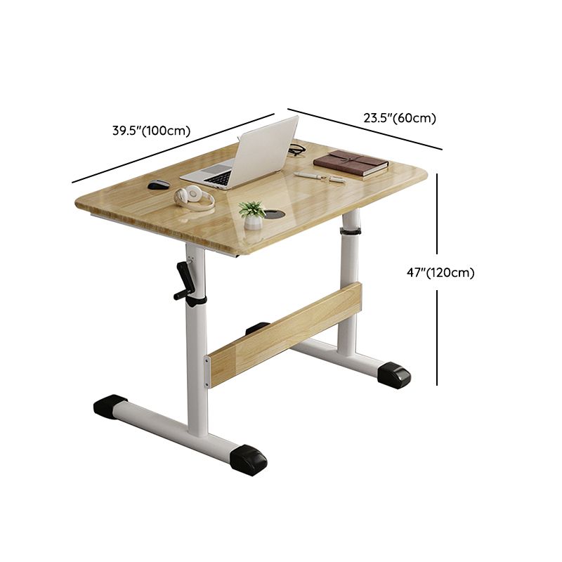 Modern Folding Dormitory Writing Desk 23.6" H Office Desk with T-Shape Base