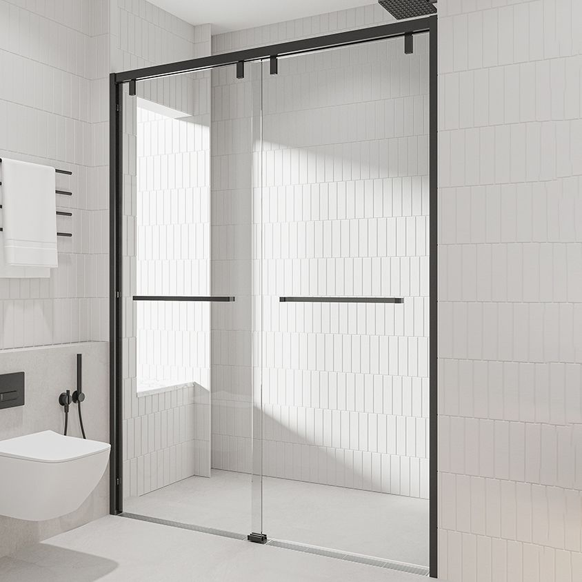 Transparent Tempered Shower Bath Door Double Sliding Shower Door