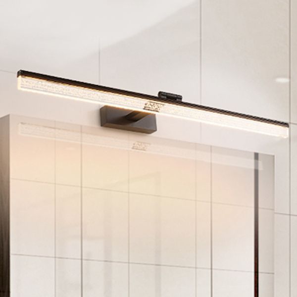 Lineal Metal Wall Donce Modern Style 1 Light Light Light Light en negro