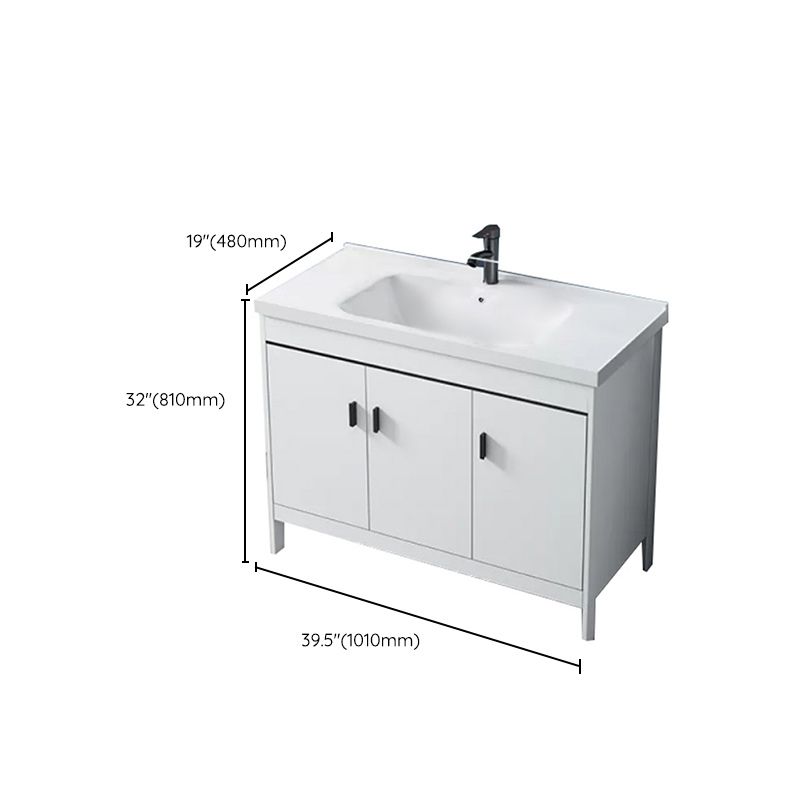 Modern Sink Vanity Wood with Mirror Faucet and Standalone Cabinet Sink Floor Cabinet