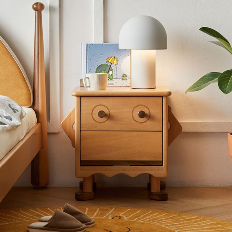 Modern No Theme Cabinet Included Solid Wood Kids Bedside Table