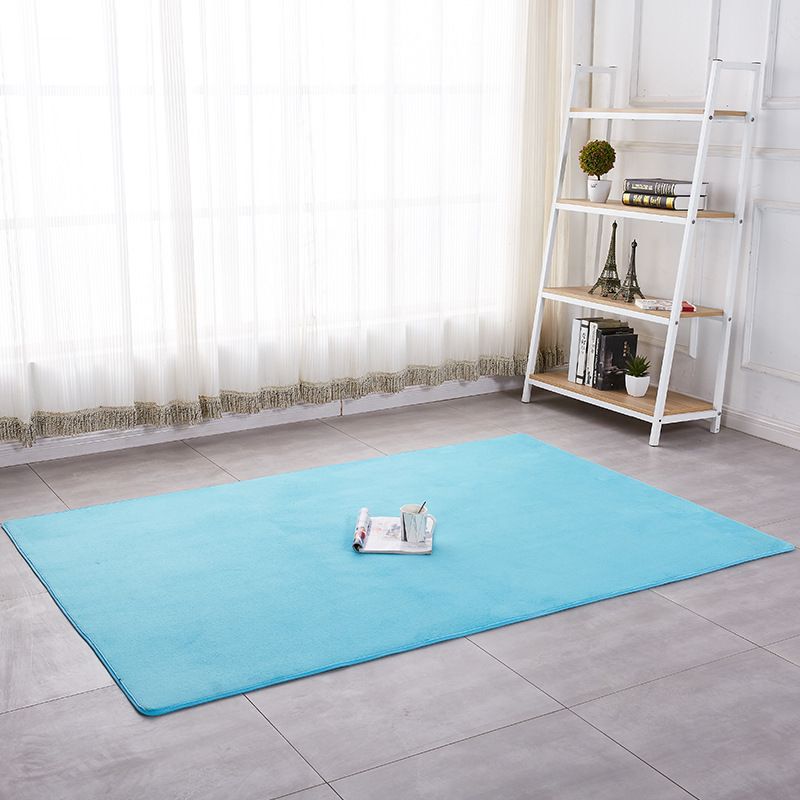 Contemporary Solid Shag Carpet Polyester Area Rug Non-Slip Backing Indoor Rug for Adults Bedroom