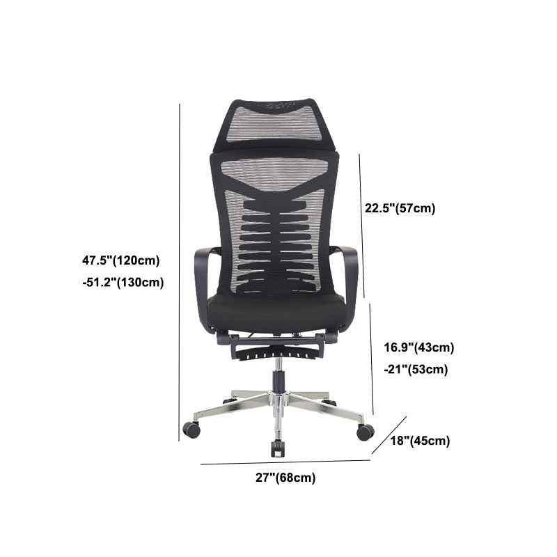 Mesh Office Desk Chair High Back Black Office Chair with Arms Contemporary Chair